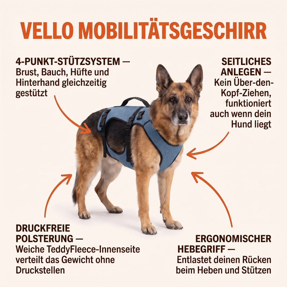Vello Arthrose Mobilitätsgeschirr